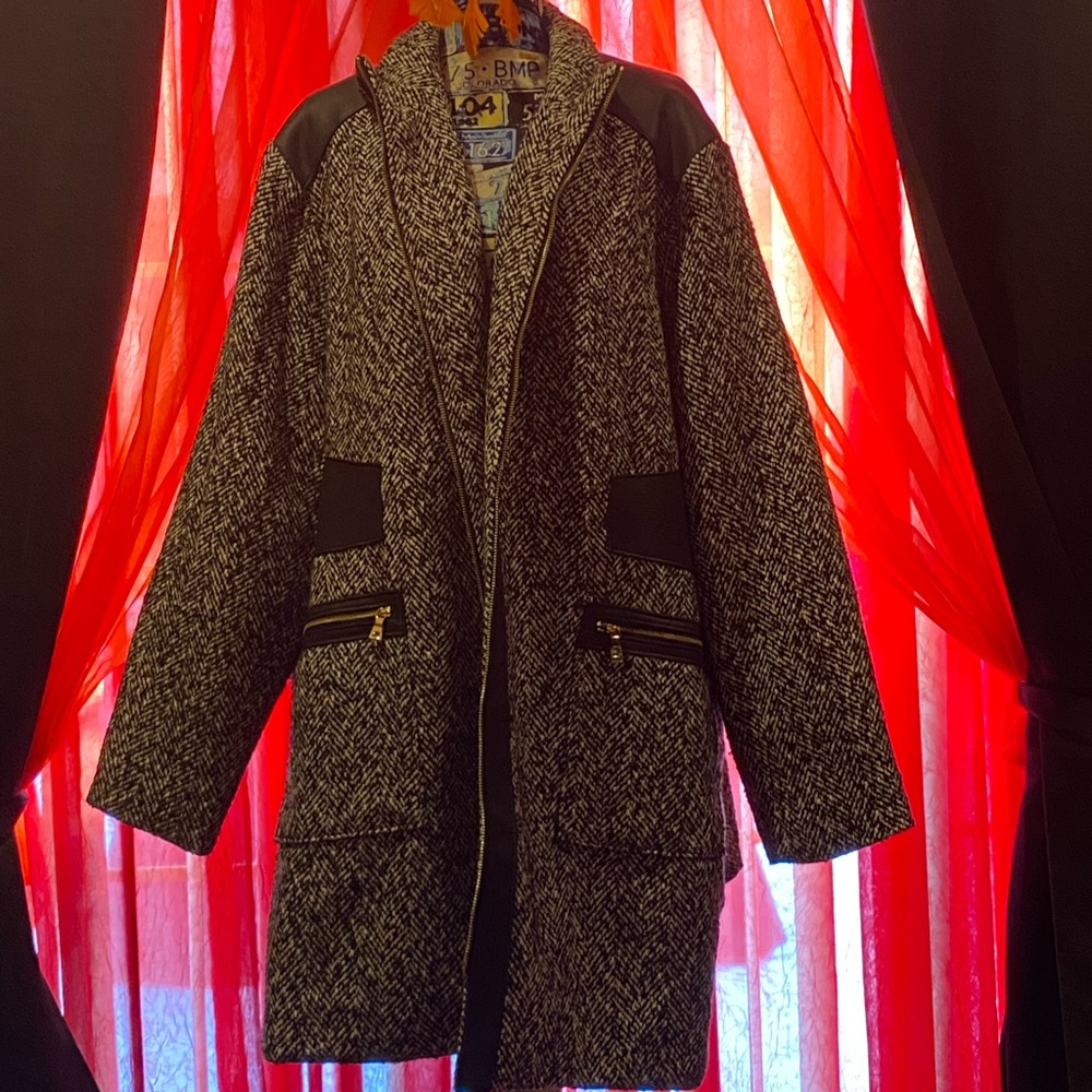 Black and white tweed jacket